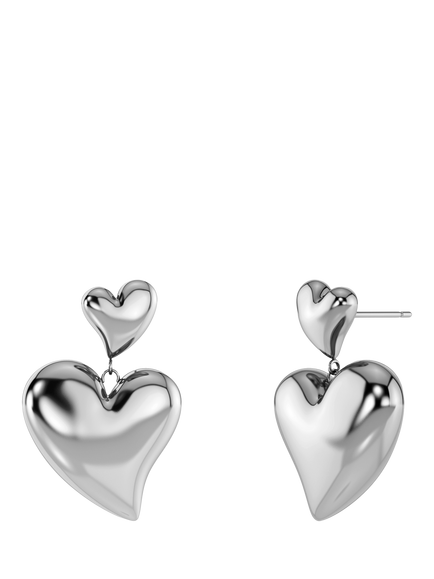 EDBLAD Amorina Large Heart Stud Earrings, Steel