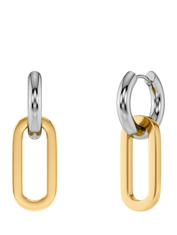 EDBLAD Medley Two Tone Drop Link Earrings, Mixed Metal, Mixed Metal