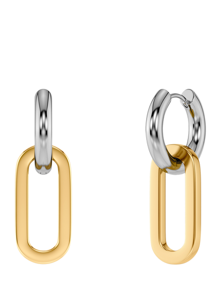 EDBLAD Medley Two Tone Drop Link Earrings, Mixed Metal, Mixed Metal