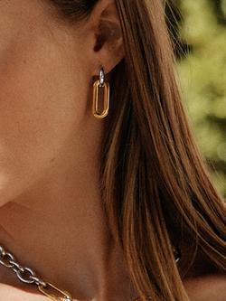 EDBLAD Medley Two Tone Drop Link Earrings, Mixed Metal - view 2, Mixed Metal