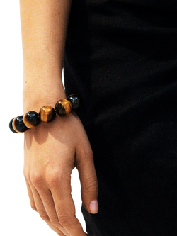 EDBLAD Aura Beaded Bracelet, Gold Tigers Eye - view 2, Gold Tigers Eye