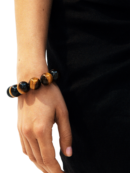 EDBLAD Aura Beaded Bracelet, Gold Tigers Eye - view 2, Gold Tigers Eye