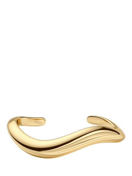 EDBLAD Azura Sculpted Open Bangle, Gold, Gold