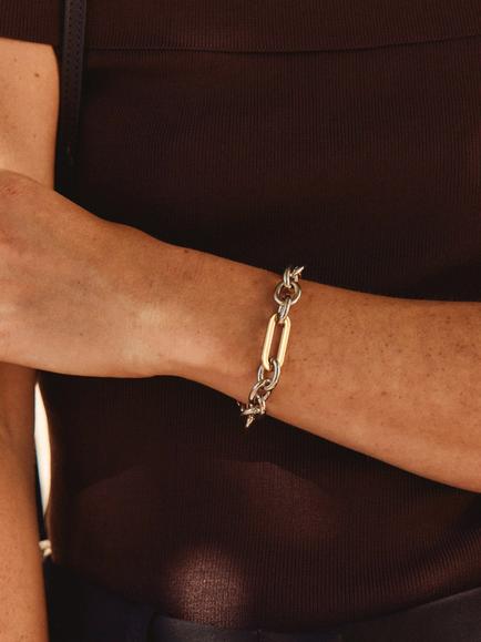 EDBLAD Medley Two Tone Chunky Link Bracelet, Mixed Metal - view 2, Mixed Metal