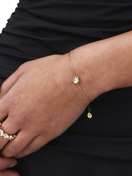 EDBLAD Ocean Gem Chain Bracelet, Gold - view 2, Gold
