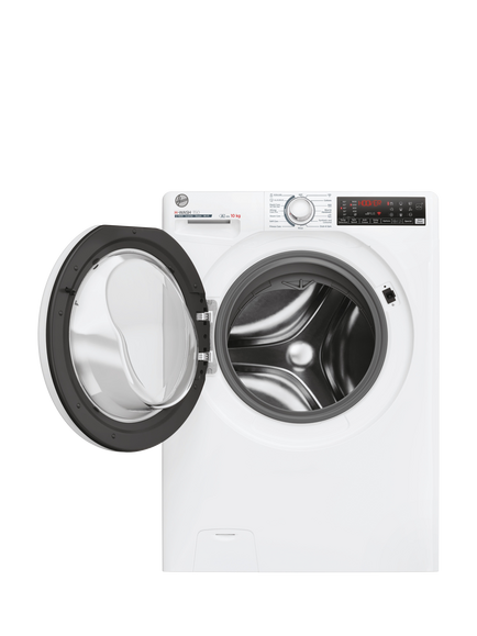 Hoover H-WASH 350 H3WPS6106TAM6-80 Freestanding Washing Machine, 10kg Load, 1600rpm Spin, White - view 2, White