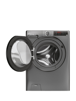 Hoover H-WASH 350 H3WPS696TMBR6-80 Freestanding Washing Machine, 9kg Load, 1600rpm Spin, Graphite - view 2, Graphite