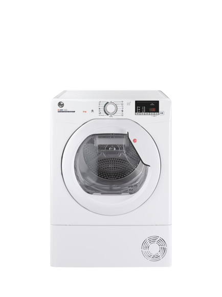 Hoover HLE H8A2DE-80 Heat Pump Tumble Dryer, 8kg Load, White, White