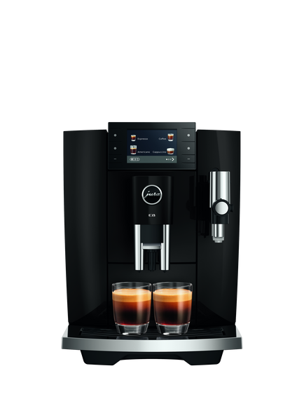 Jura E8 Automatic Bean to Cup Coffee Machine, Black, Black