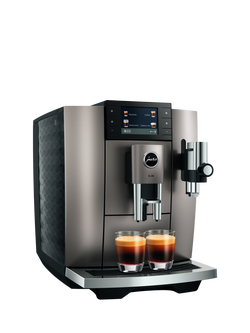 Jura E8 Automatic Bean to Cup Coffee Machine, Silver - view 2, Silver