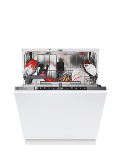 Hoover H-DISH 500 HI4C6F0S-80 Integrated Dishwasher, Silver Bezel, Silver Bezel