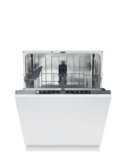Hoover H-DISH 500 HI4C6F0S-80 Integrated Dishwasher, Silver Bezel, Silver Bezel