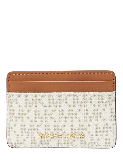 Michael Kors Jet Set Signature Leather Cardholder, Vanilla, Vanilla