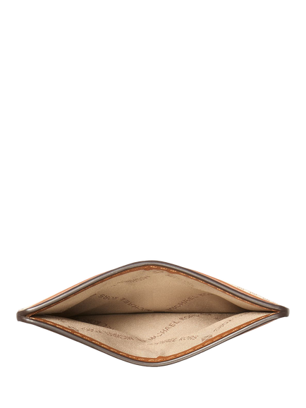 Michael Kors Jet Set Signature Leather Cardholder, Vanilla - view 2, Vanilla