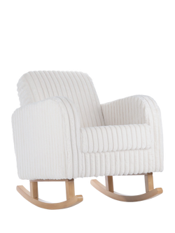CuddleCo Etta Faux Fur Nursing Chair, Cream, Brown