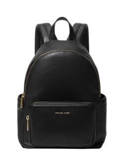 Michael Kors Tanner Leather Backpack, Black, Black