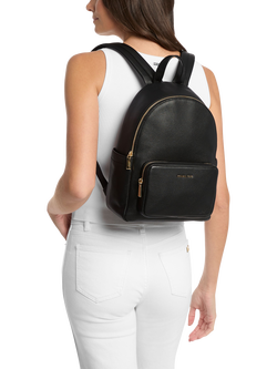Michael Kors Tanner Leather Backpack, Black - view 2, Black