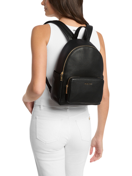 Michael Kors Tanner Leather Backpack, Black - view 2, Black