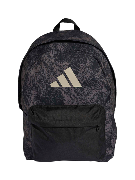 adidas Kids' Classic Training Graphic Backpack, Black, Black/Charcoal