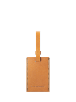 Carl Friedrik Leather Luggage Tag, Tan