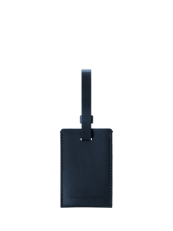 Carl Friedrik Leather Luggage Tag, Navy