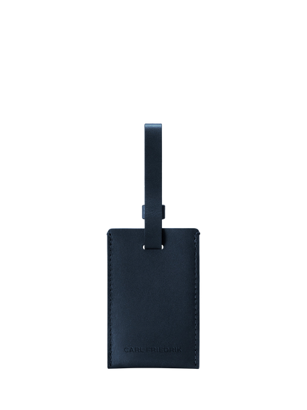 Carl Friedrik Leather Luggage Tag, Navy