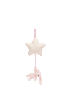 Jellycat Bashful Bunny Musical Pull Mobile, Pink, Pink