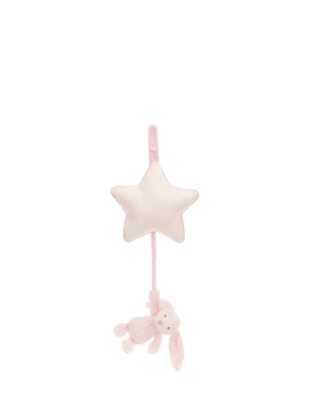 Jellycat Bashful Bunny Musical Pull Mobile, Pink, Pink