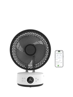 Meaco Sefte 10" Pro Table Fan, White Charcoal, White Charcoal