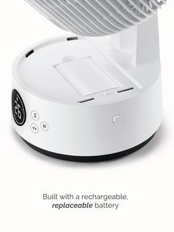 Meaco Sefte 10" Pro Table Fan, White Charcoal - view 2, White Charcoal