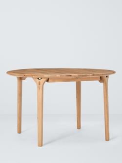 John Lewis X-Ray Round 4-6 Seater Extending Dining Table, Oak, Oak