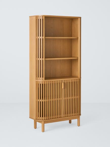 John Lewis Slatted II Storage Unit/Bookcase, Oak, Oak