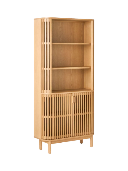 John Lewis Slatted II Storage Unit/Bookcase, Oak, Oak