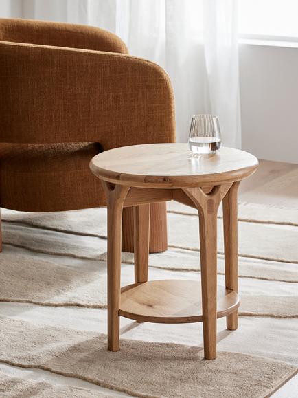 John Lewis X-Ray Side Table, Oak - view 2, Oak