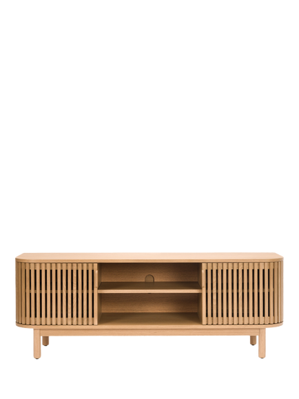 John Lewis Slatted II TV Unit, Oak, Oak