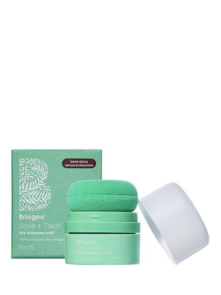Briogeo Style + Treat Dry Shampoo Puff Tinted for Dark Hair, 15g, 
