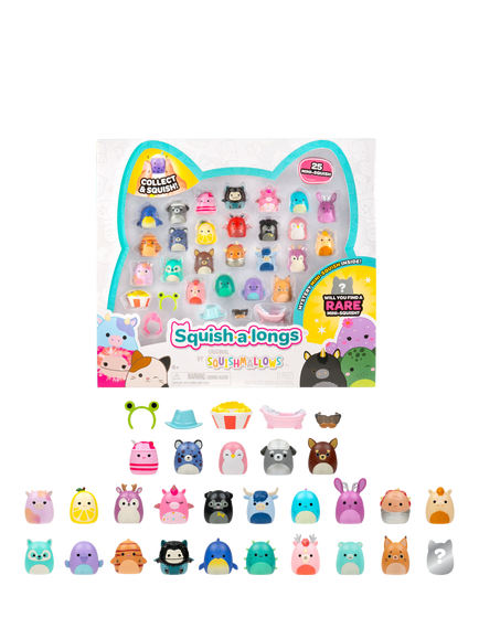 Squishmallows Squish-a-longs Mini-Squish, Style 1/Wave 5, Pack of 25, Multi