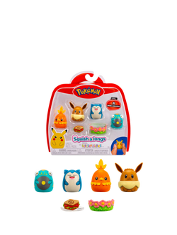 Squishmallows Pokémon Squish-a-longs Mini-Squish, Style 1/Wave 1, Pack of 4, Multi