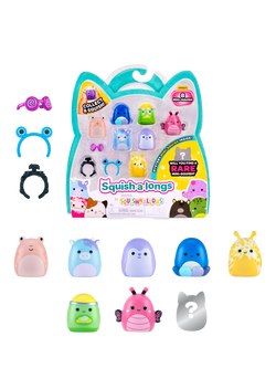 Squishmallows Squish-a-longs Mini-Squish, Style 1/Wave 5, Pack of 8, Multi