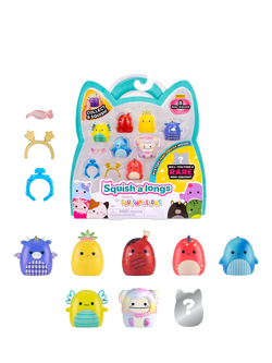 Squishmallows Squish-a-longs Mini-Squish, Style 3/Wave 5, Pack of 8, Multi