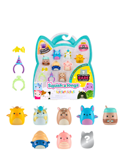 Squishmallows Squish-a-longs Mini-Squish, Style 4/Wave 5, Pack of 8, Multi