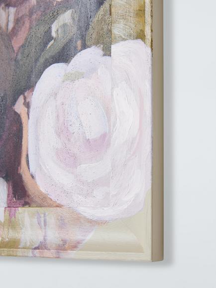 John Lewis 'Floral Bloom' Hand Painted Framed Wall Art, 40 x 40cm, Pink/Multi - view 2, Multi