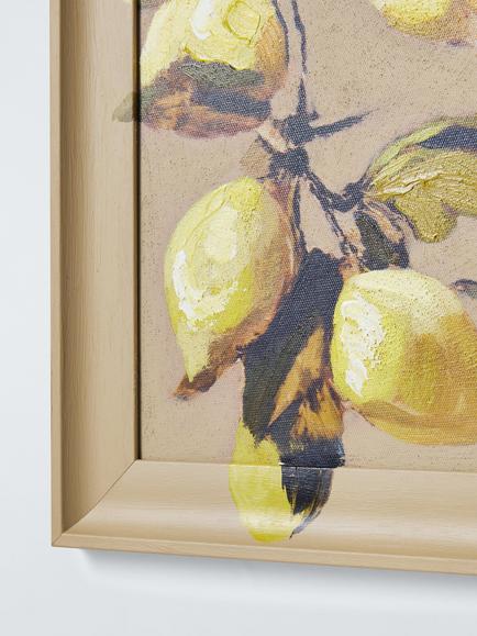 John Lewis 'Lemon Grove' Hand Painted Framed Wall Art, 40 x 40cm, Yellow/Multi - view 2, Multi