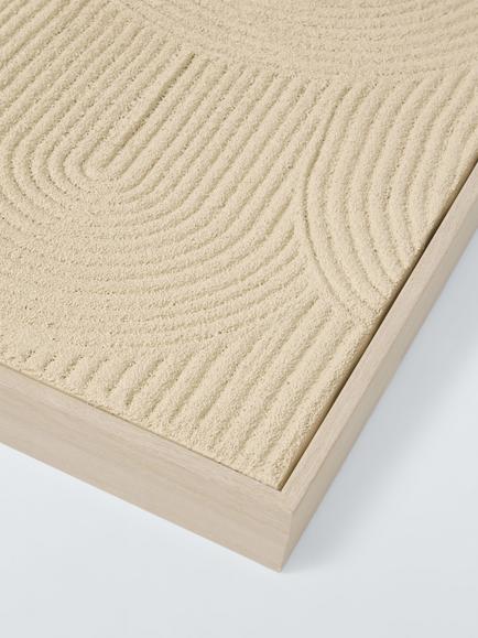John Lewis 'Sculptured Sands' Hand Painted Framed Wall Art, Set of 2, 100 x 40cm, Natural - view 2, Natural