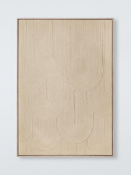 John Lewis 'Sculptured Sands' Hand Painted Framed Wall Art, 100 x 70cm, Natural, Natural