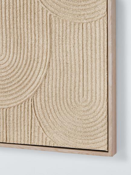 John Lewis 'Sculptured Sands' Hand Painted Framed Wall Art, 100 x 70cm, Natural - view 2, Natural
