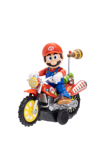 Super Mario Bros. Super Mario Galaxy Movie Mario and Motorcycle Set, Multi