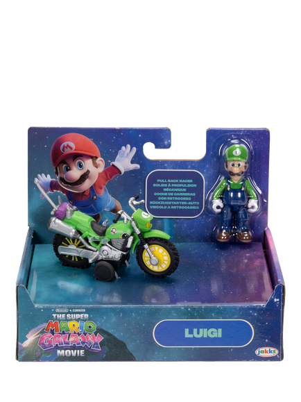 Super Mario Bros. Super Mario Galaxy Movie Luigi and Motorcycle Set - view 2, Multi
