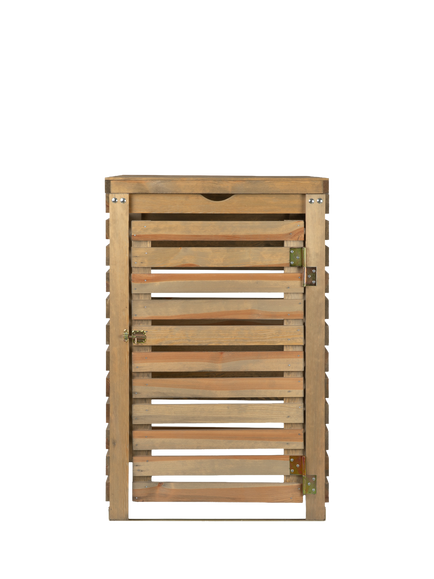 Garden Trading Aldsworth Spruce Wood Bin Store - view 2, Natural