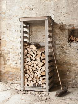 Garden Trading Aldsworth Spruce Wood Tall Log Store - view 2, Natural